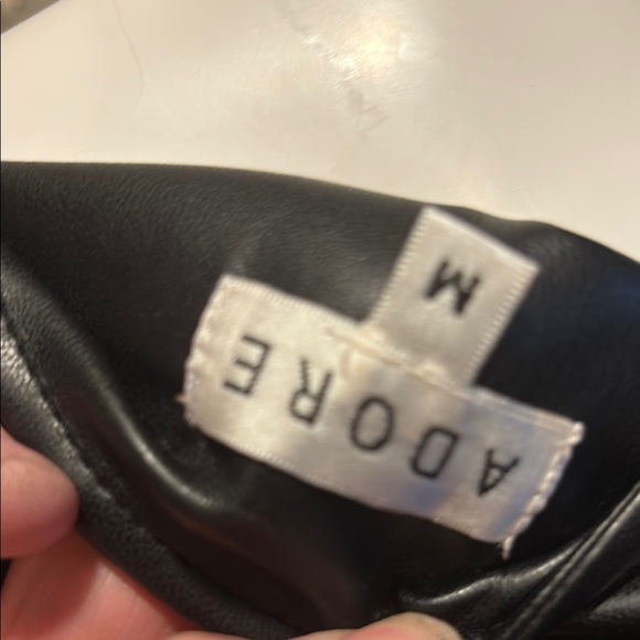 Adore Black Fringe Leather Jacket - Picture 5 of 16